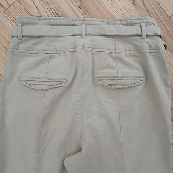The Gap Paper Bag Waist High Rise Khaki Belted Women's 14/18 Comfy Casual Pants - Picture 7 of 9